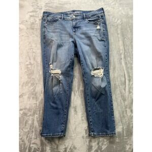 Torrid Jeans Womens Plus Sz 20R Blue Perfect Boyfriend Ankle Vintage Stretch